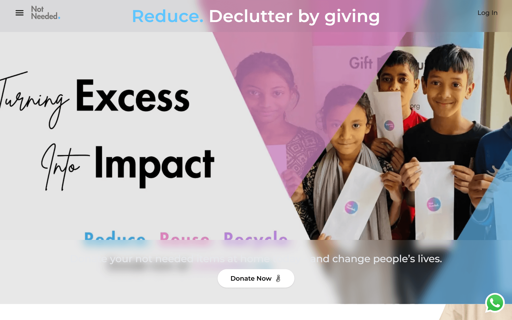 Not Needed Public Donor Portal — Turning Excess Into Impact